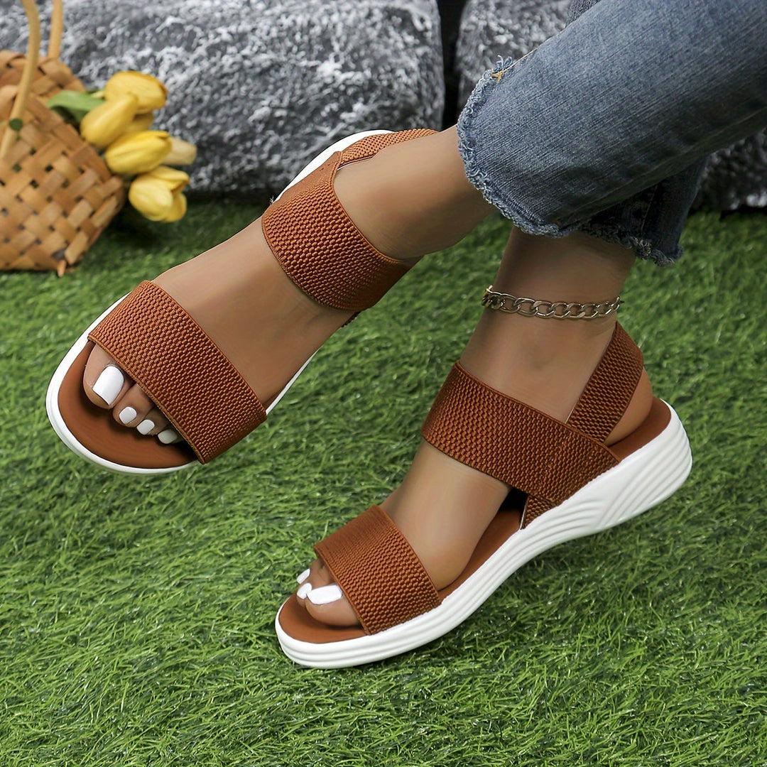 Sophie – Strick Wedge-Sandalen mit Slip-On-Design