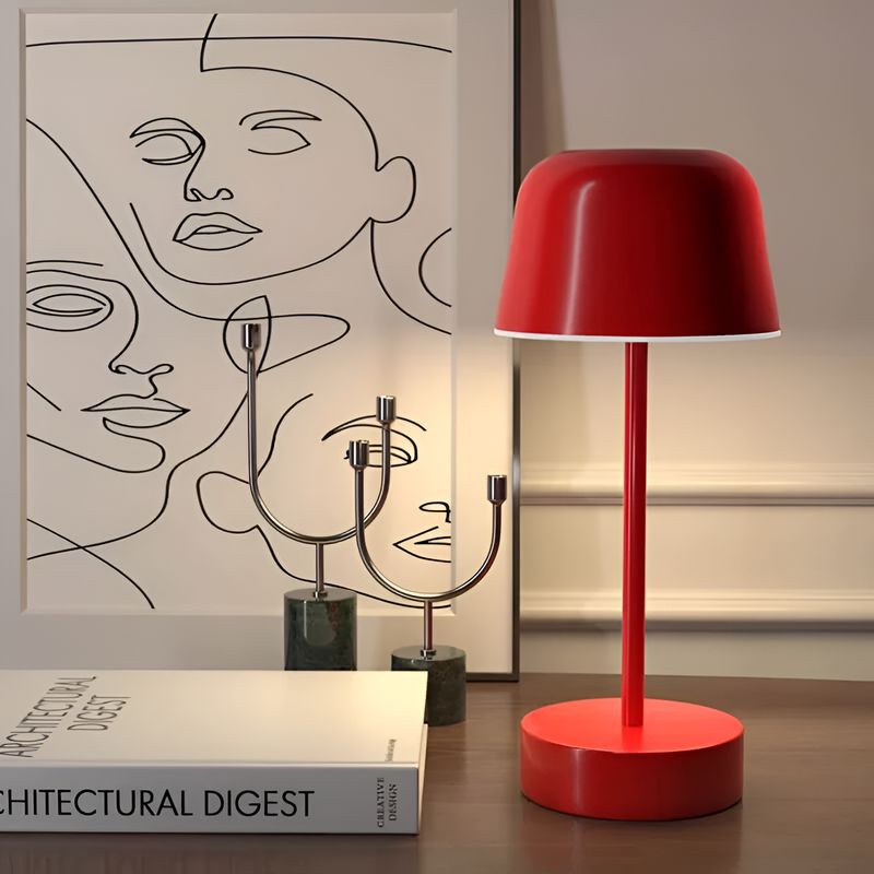 RetroGlow – Dimmbare kabellose LED-Tischlampe mit wiederaufladbarem USB-Design