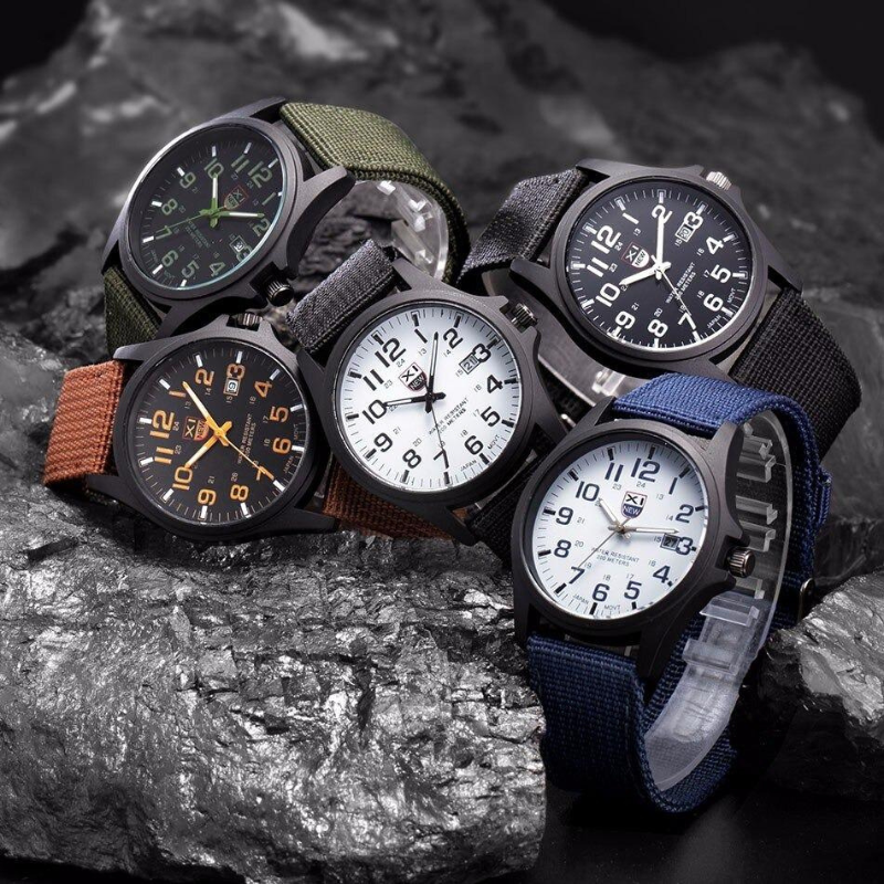 Adrian – Militärische Armbanduhr mit Rundem Zifferblatt