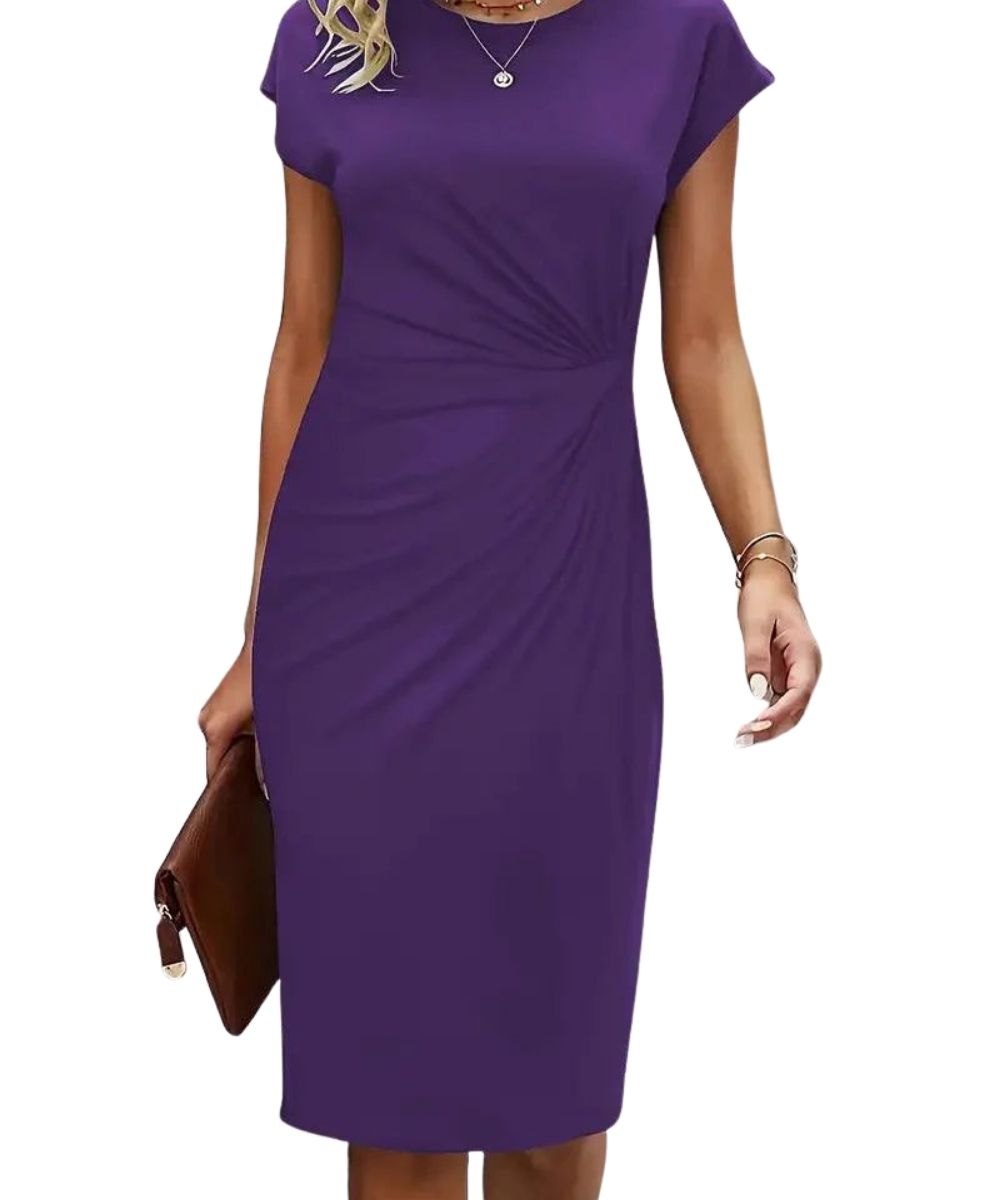 Mia – Slim-Fit-Kleid mit Rundhalsausschnitt und zeitlosem Stil