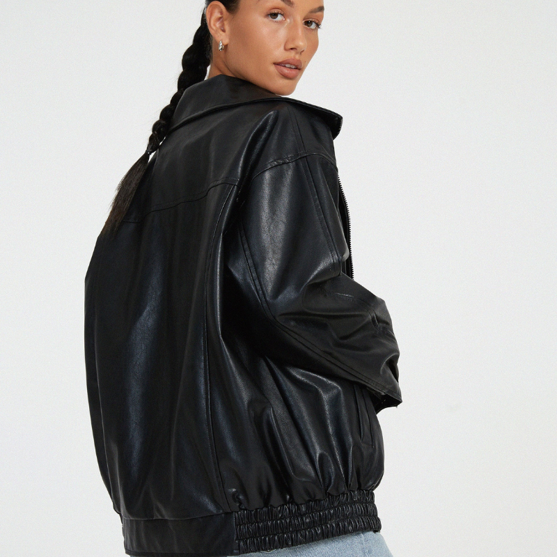 Lydia – Jacke mit Umlegekragen und Reißverschluss
