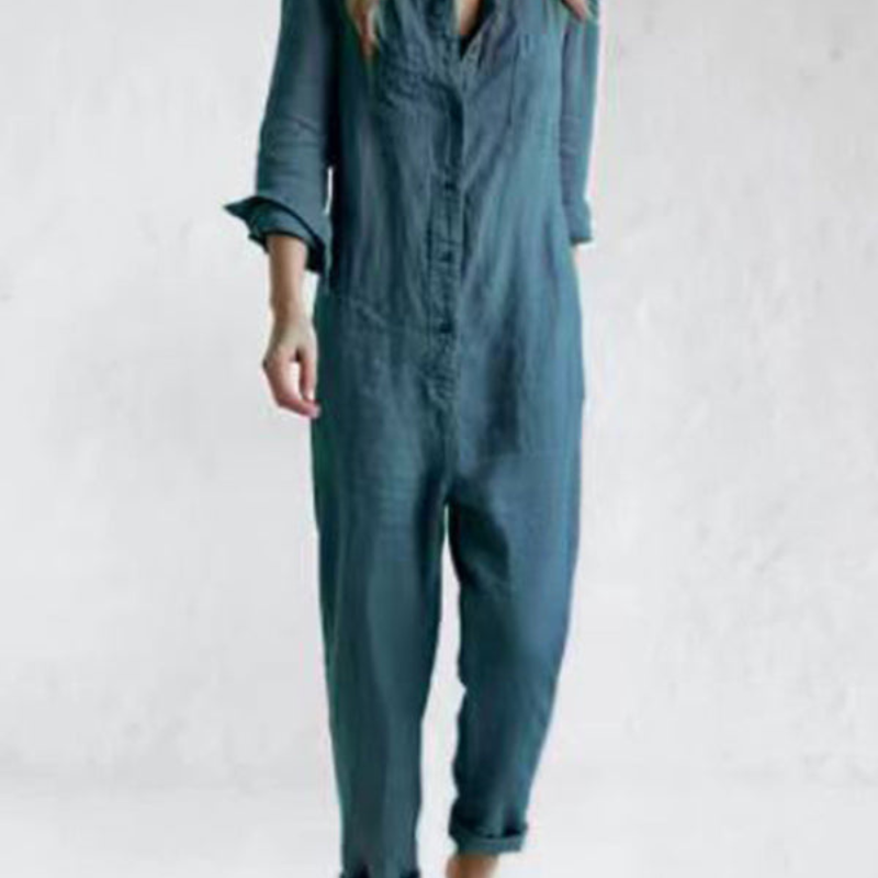 Hannah – Jumpsuit mit langen Ärmeln und durchgehendem Bein