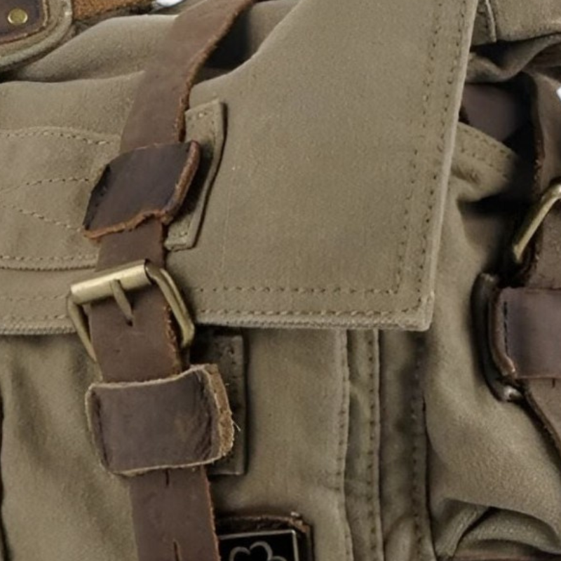 UrbanHaven – Vintage Schultertasche mit Reißverschlusstaschen