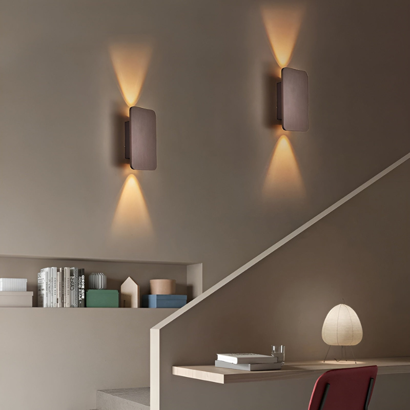LumeCore – LED-Wandleuchte mit rechteckiger Struktur