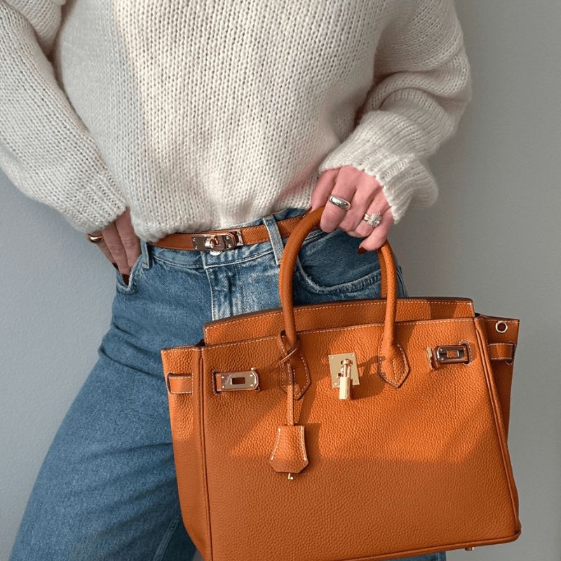Vera – Lederhandtasche mit mehreren Fächern