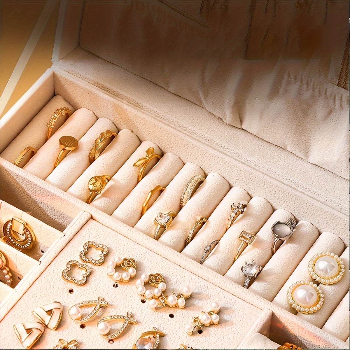 LuxeVault – Schmuckbox aus Leder mit mehreren Schubladen