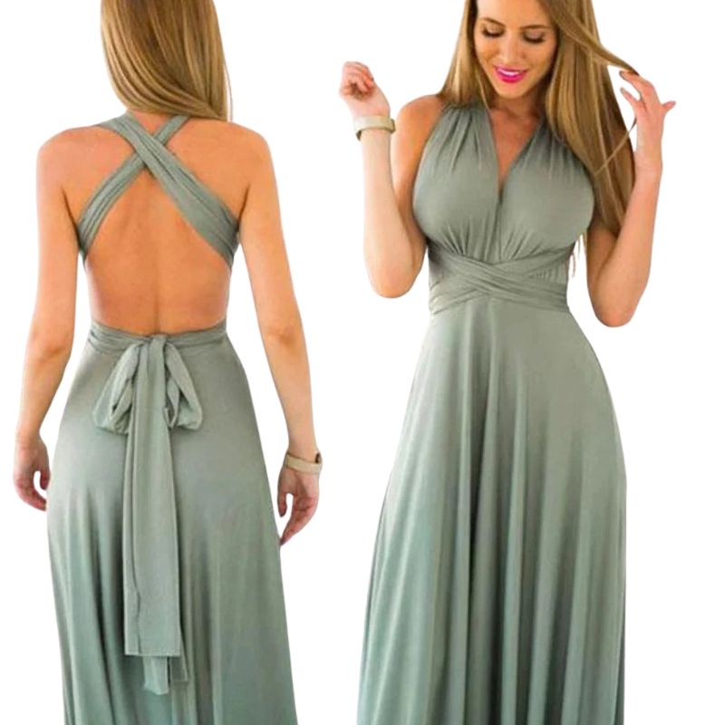 Amy – Maxi-Wickelkleid mit verstellbarer Passform und modernem Design