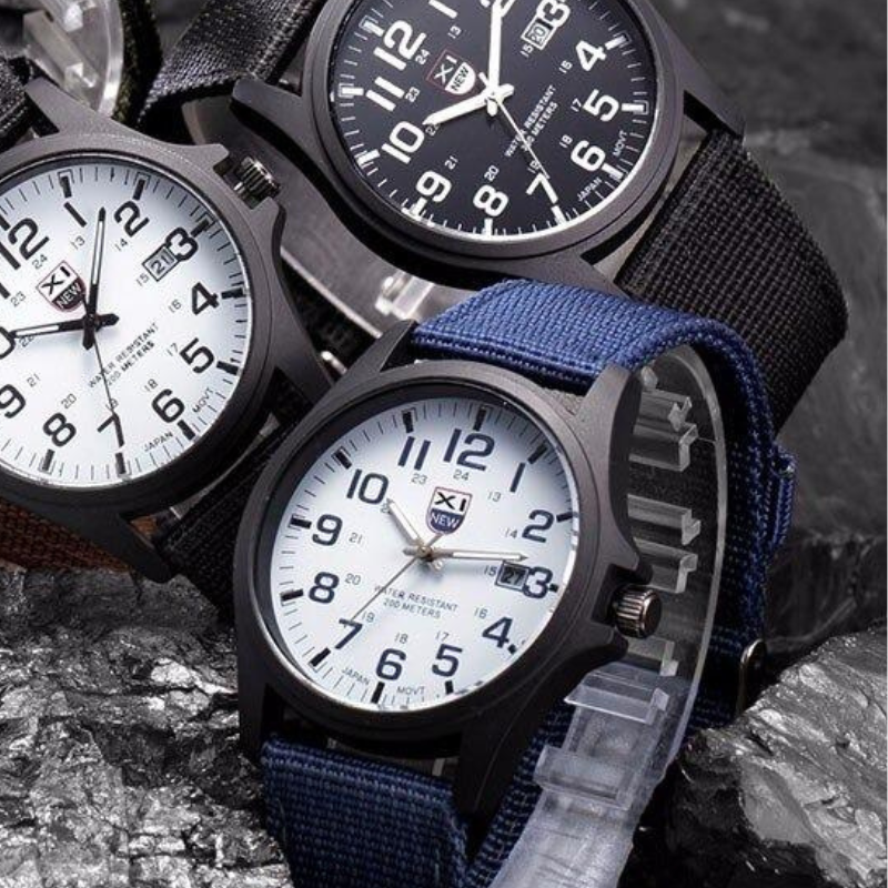 Adrian – Militärische Armbanduhr mit Rundem Zifferblatt