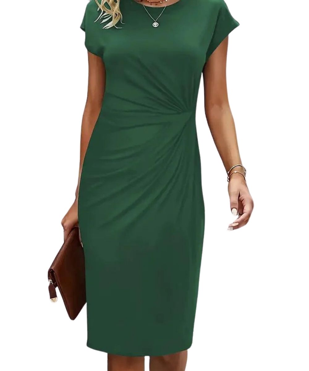 Mia – Slim-Fit-Kleid mit Rundhalsausschnitt und zeitlosem Stil