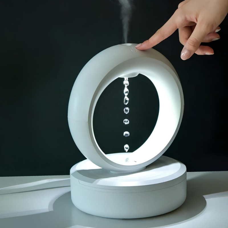 LumiDrift – Tisch-Luftbefeuchter mit umgekehrter Tropfenform