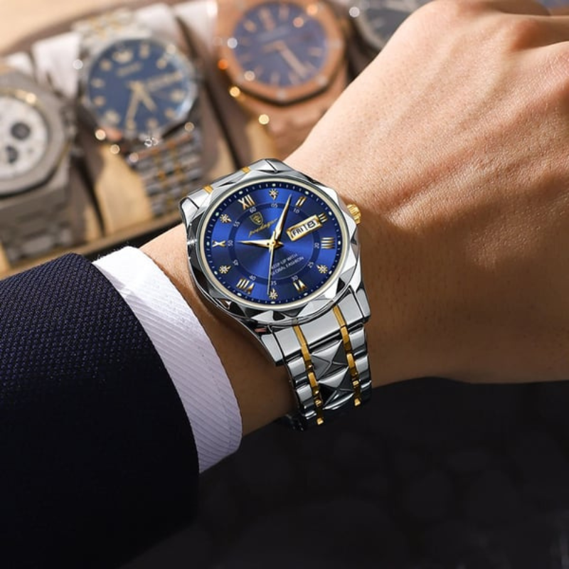 Adrian – Klassische Armbanduhr mit Rundem Zifferblatt und Leuchtanzeige