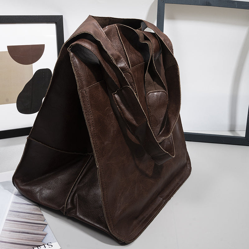 Arlina – Große Leder-Weekender Tasche mit strukturierter Form