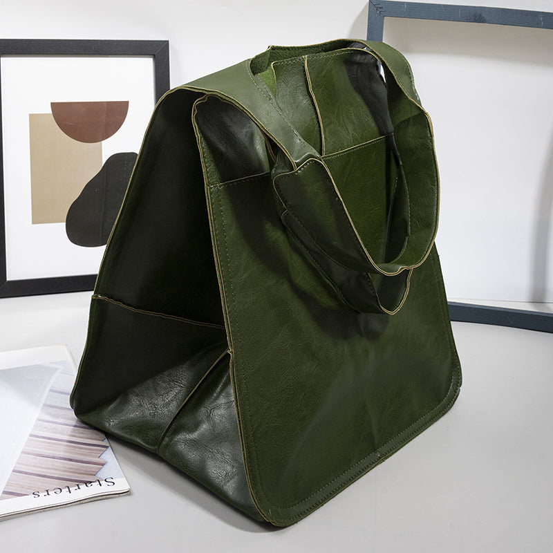 Arlina – Große Leder-Weekender Tasche mit strukturierter Form