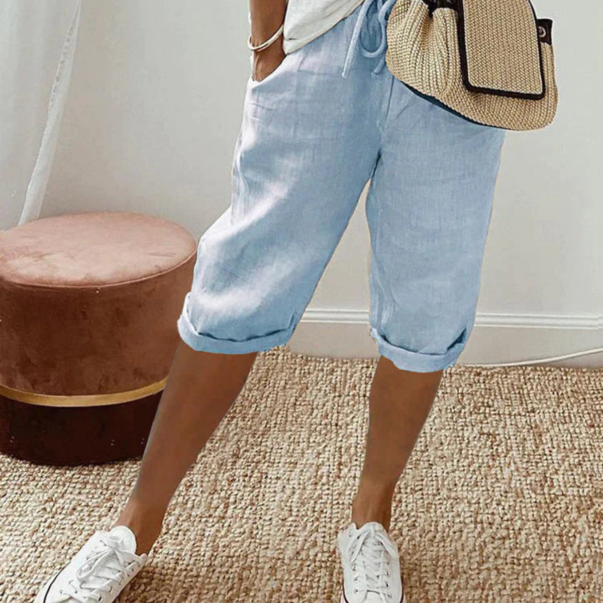 Alina – Freizeithose mit Lockerer Passform und Elastischem Bund