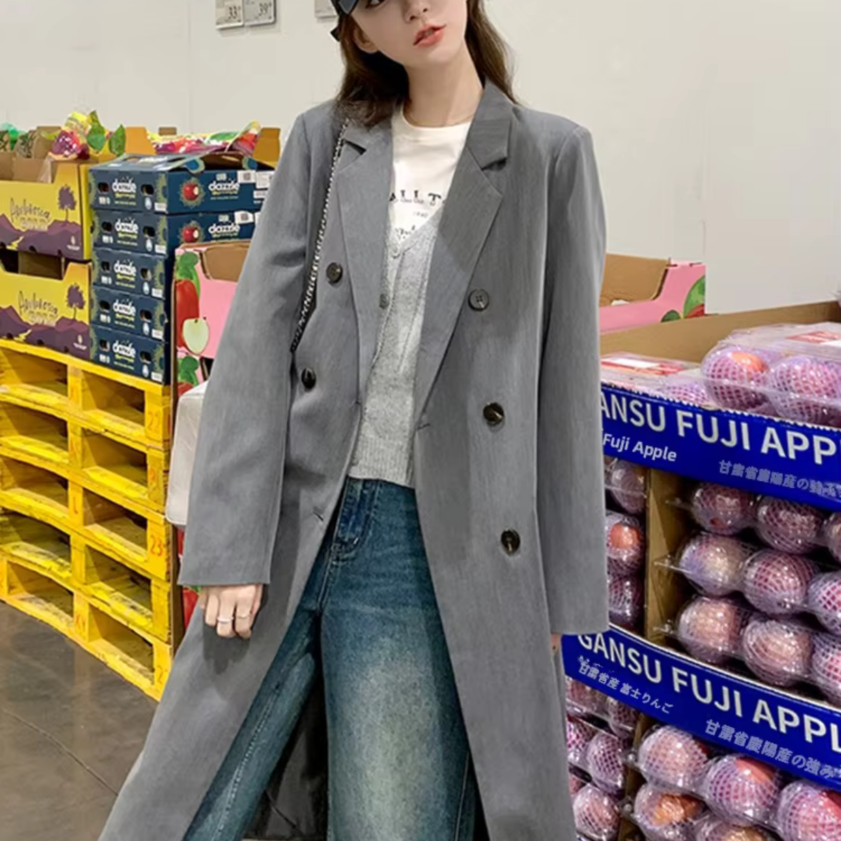 Celestia – Mid-Length Trenchcoat mit Knopfleiste