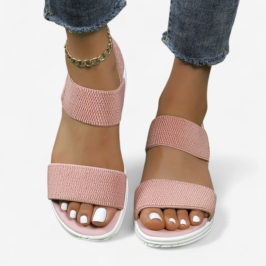 Sophie – Strick Wedge-Sandalen mit Slip-On-Design