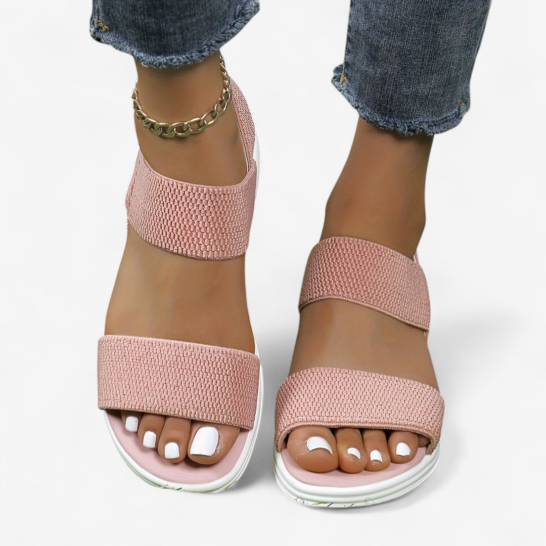 Isabella – Offenem Seitenriemen Sandalen mit Slip-On-Design