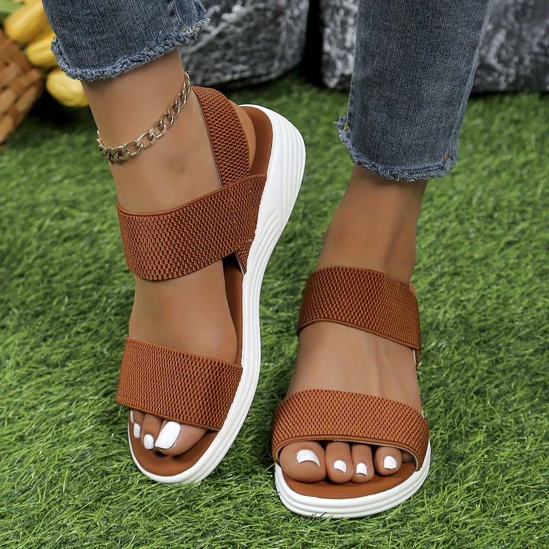 Sophie – Strick Wedge-Sandalen mit Slip-On-Design