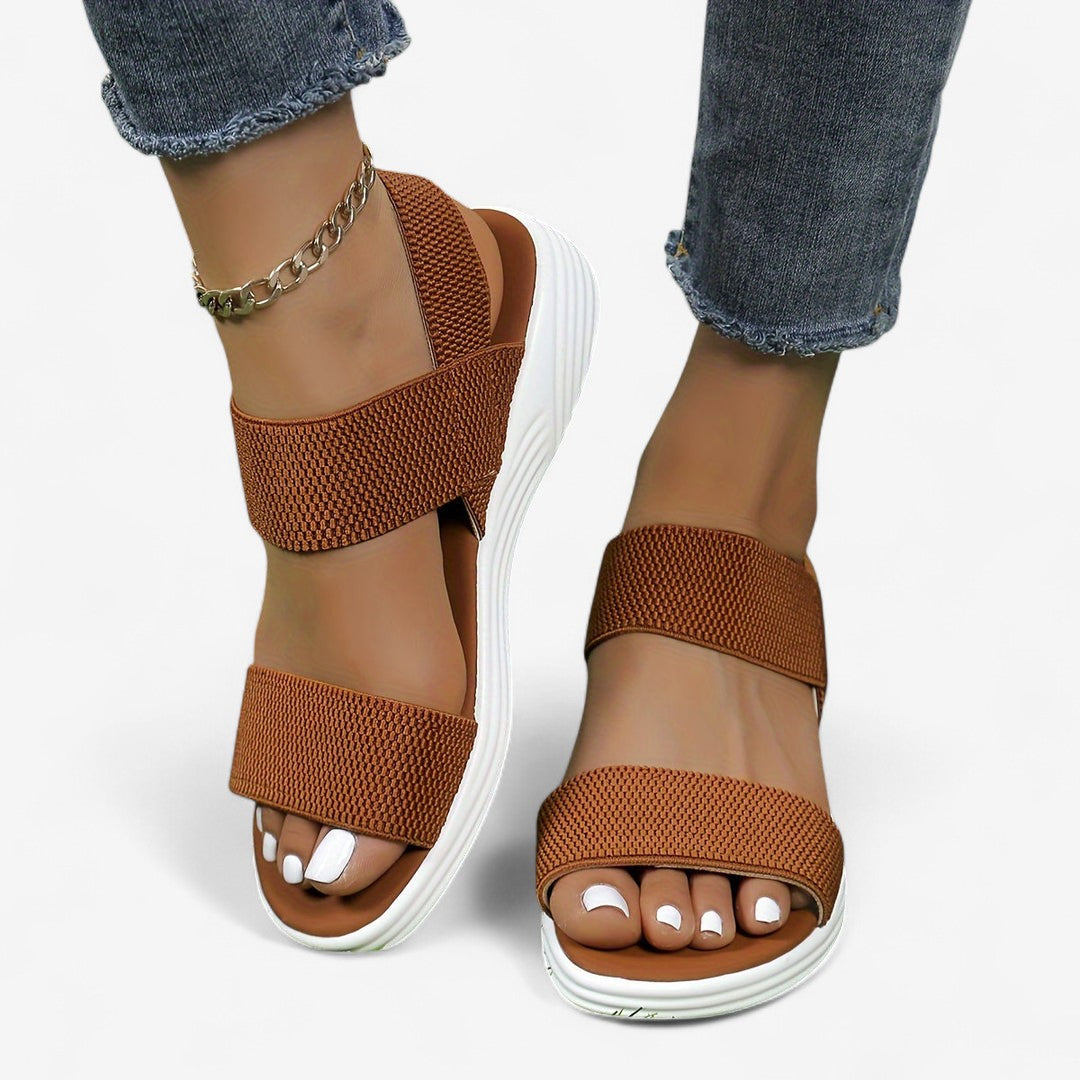 Isabella – Offenem Seitenriemen Sandalen mit Slip-On-Design