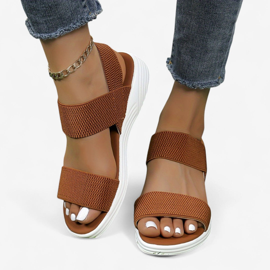 Sophie – Strick Wedge-Sandalen mit Slip-On-Design