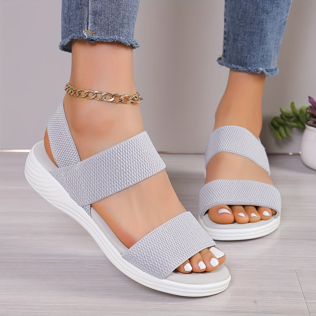 Isabella – Offenem Seitenriemen Sandalen mit Slip-On-Design