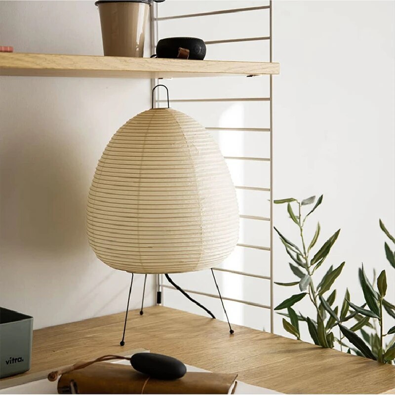 ZenGlow – Japanische Reispapierlampe in neutralen Farbtönen