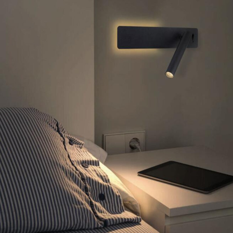 LumiAura – Drehbare LED-Wandleuchte mit Wandmontage