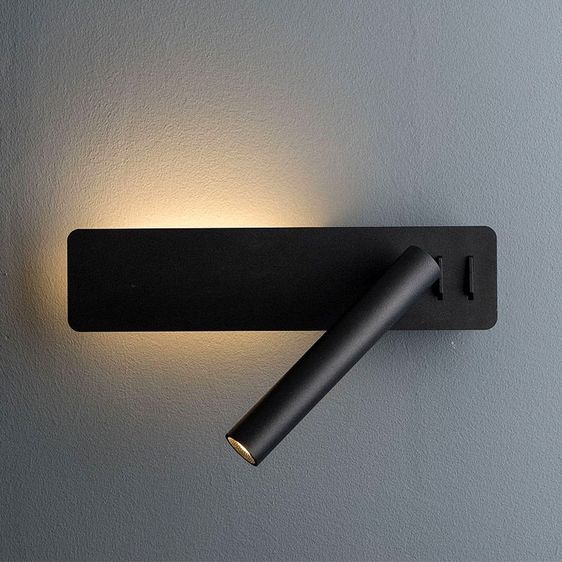LumiAura – Drehbare LED-Wandleuchte mit Wandmontage