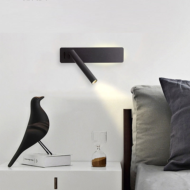 LumiAura – Drehbare LED-Wandleuchte mit Wandmontage