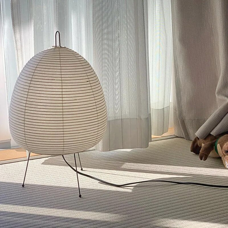 ZenGlow – Japanische Reispapierlampe in neutralen Farbtönen