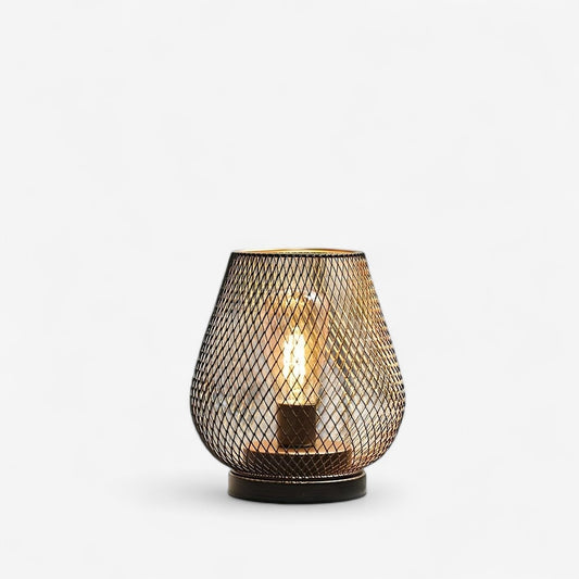 NightGlow – Moderne Metalllaterne mit matter Oberfläche