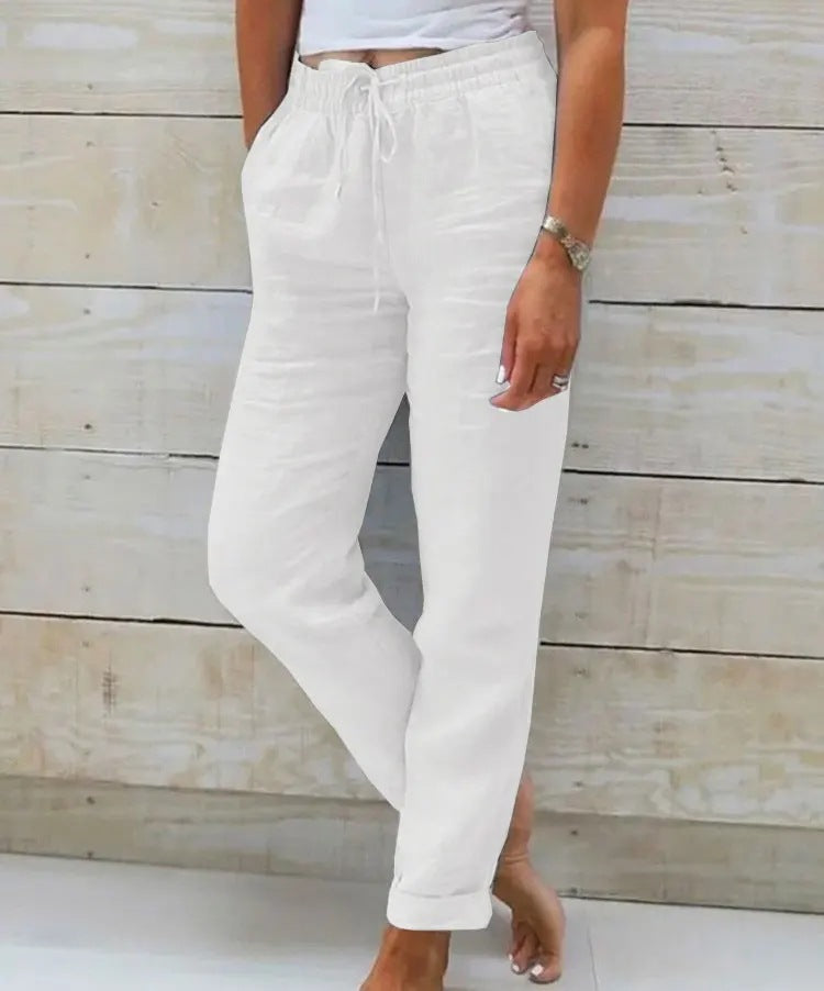 Ava – Hohe Bundhose mit Verstellbarem Kordelzug