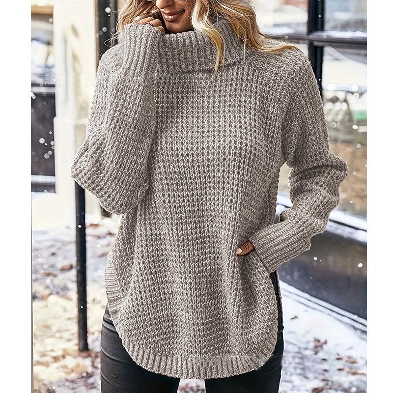Elara – Langer Pullover mit Rundhals und Langarm
