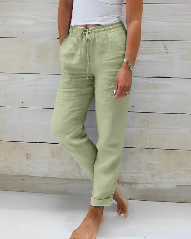 Ava – Hohe Bundhose mit Verstellbarem Kordelzug