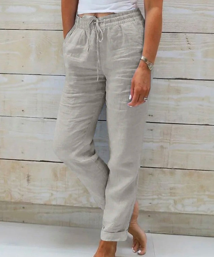 Ava – Hohe Bundhose mit Verstellbarem Kordelzug
