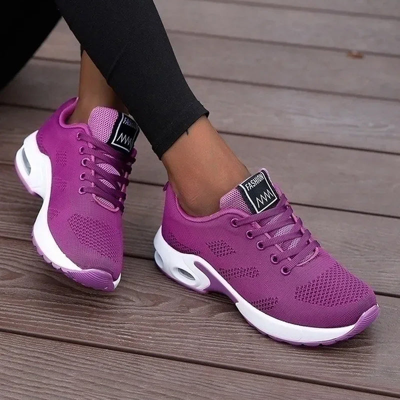 Elora – Plateau-Mesh-Sneaker mit Schnürverschluss
