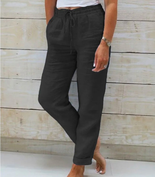 Ava – Hohe Bundhose mit Verstellbarem Kordelzug