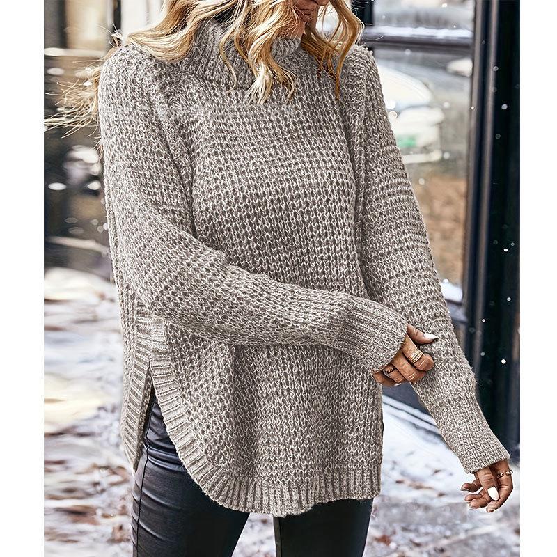 Elara – Langer Pullover mit Rundhals und Langarm