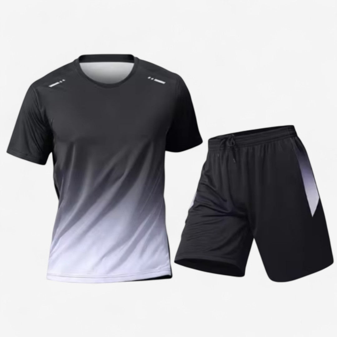Rynor – Zweiteiliges Set mit bedrucktem Kurzarm-T-Shirt und passenden Shorts