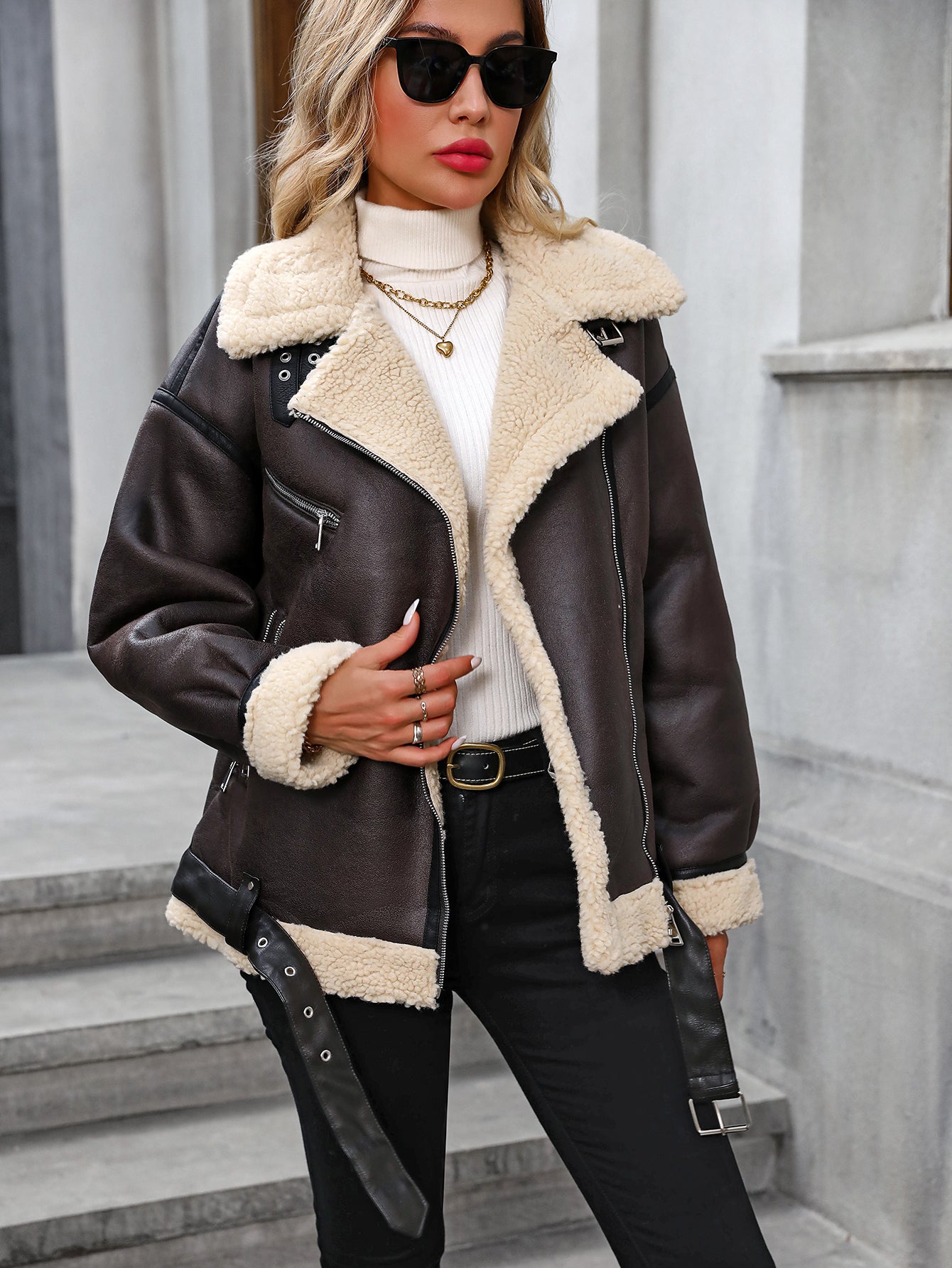 Ravelle – Bikerjacke mit weichem Innenfutter