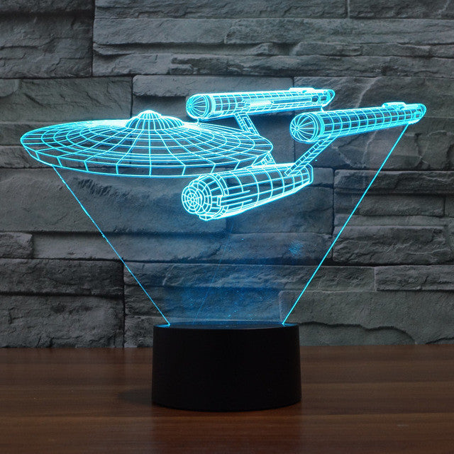 LumiCraft – 3D-Raumschiff-Lampe mit mehrfarbiger LED-Beleuchtung