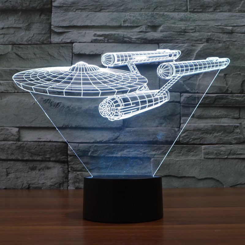 LumiCraft – 3D-Raumschiff-Lampe mit mehrfarbiger LED-Beleuchtung