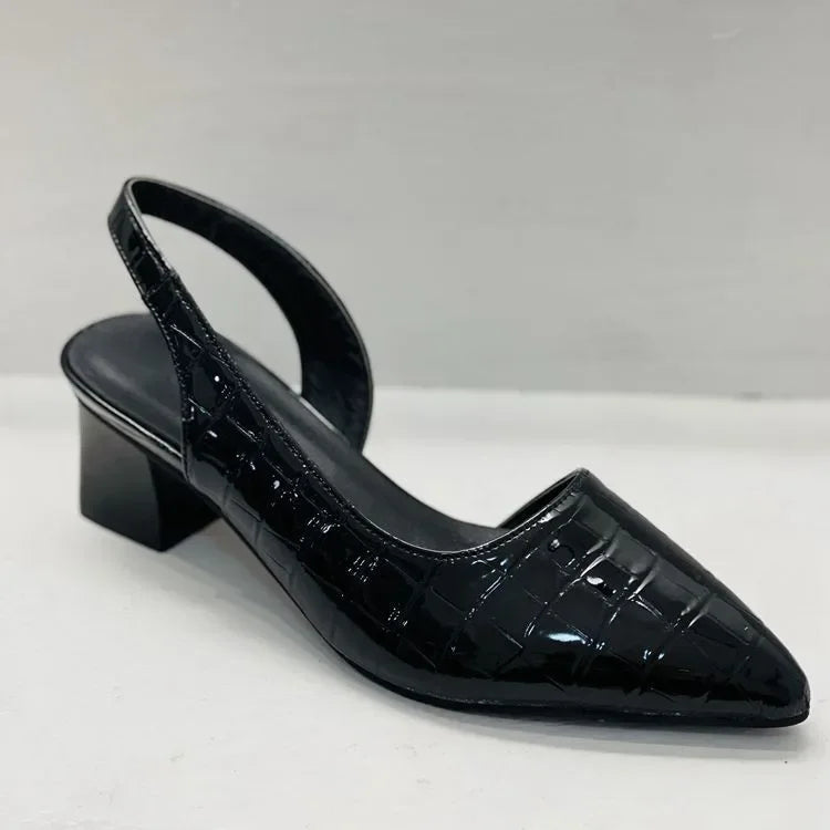 Serena – Slingback-Schuhe mit Spitzzehen und Mittelhohem Blockabsatz