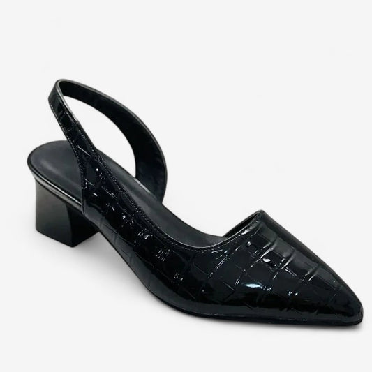 Serena – Slingback-Schuhe mit Spitzzehen und Mittelhohem Blockabsatz