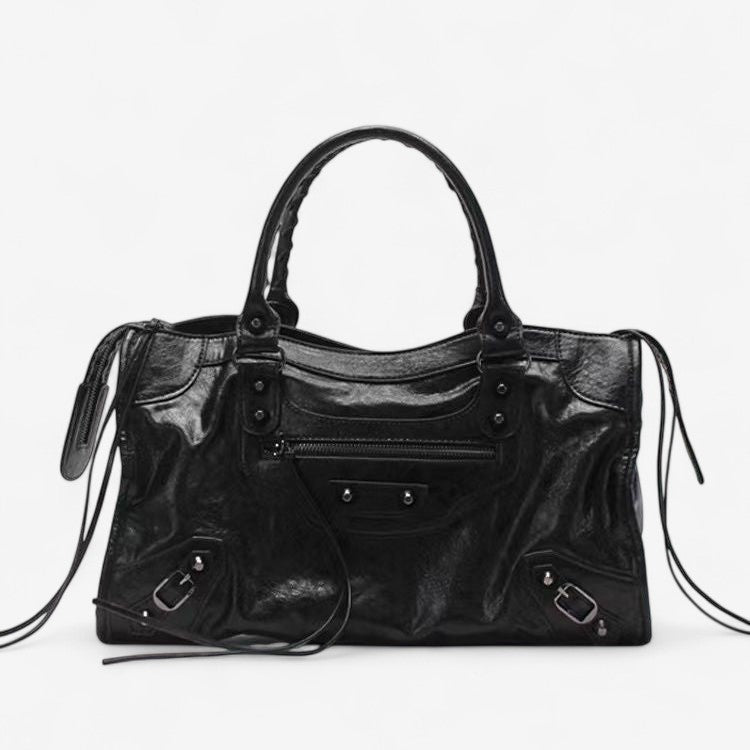 Lunaria – Handtasche mit mehreren Reißverschlüssen und Schulterriemen