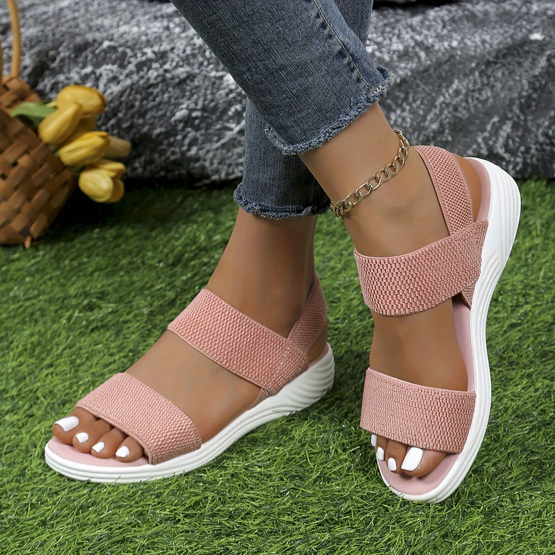Sophie – Strick Wedge-Sandalen mit Slip-On-Design