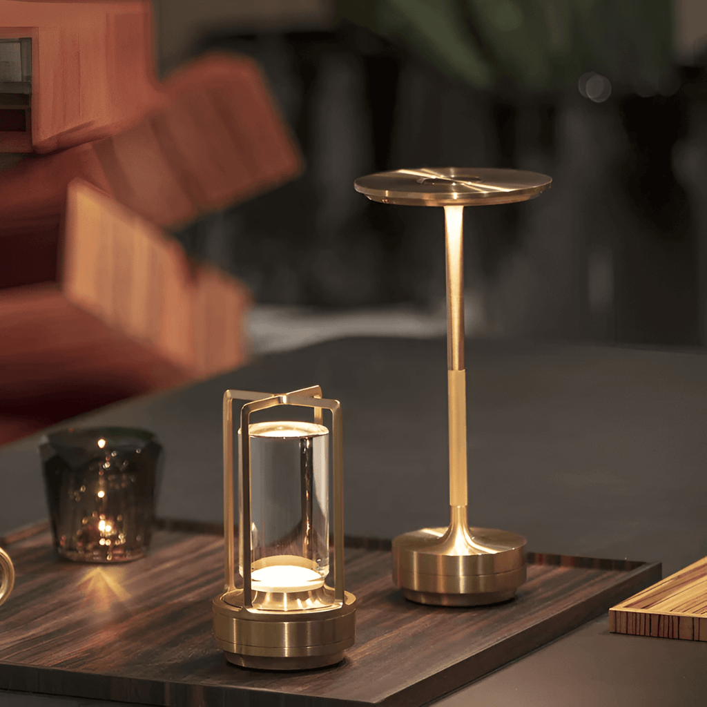 AmberGlow – Moderne kabellose wiederaufladbare Tischlampe