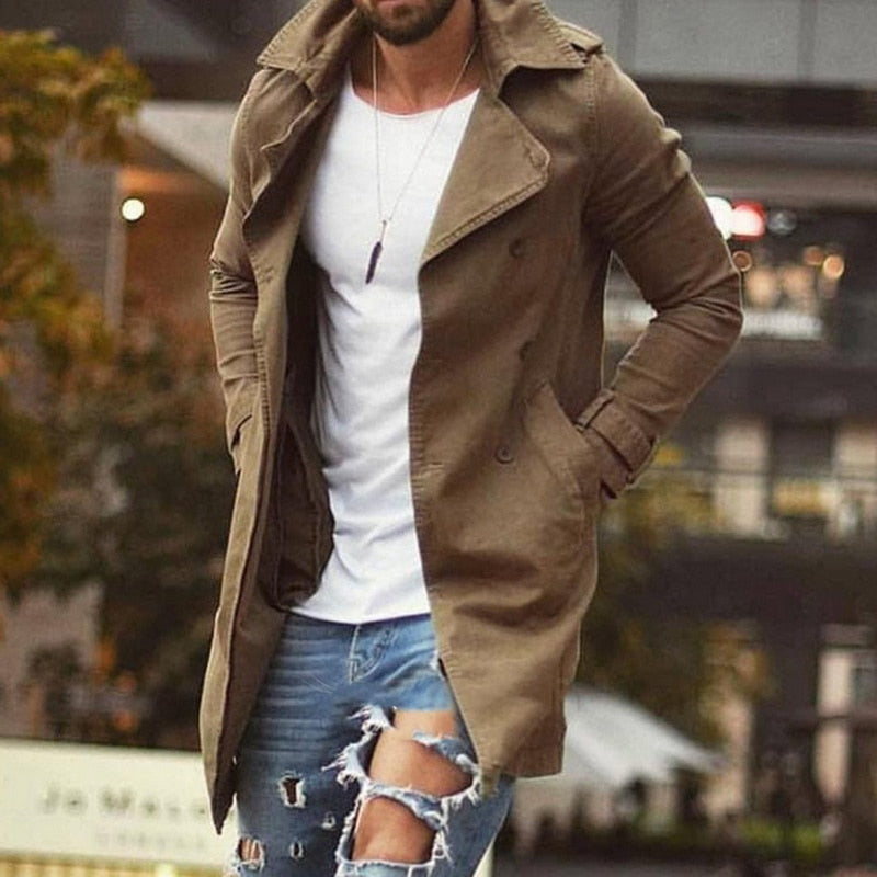 Leonard – Trenchcoat mit Reverskragen, Knopfleiste und langen Ärmeln