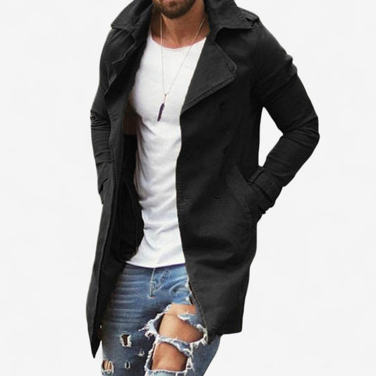 Leonard – Trenchcoat mit Reverskragen, Knopfleiste und langen Ärmeln