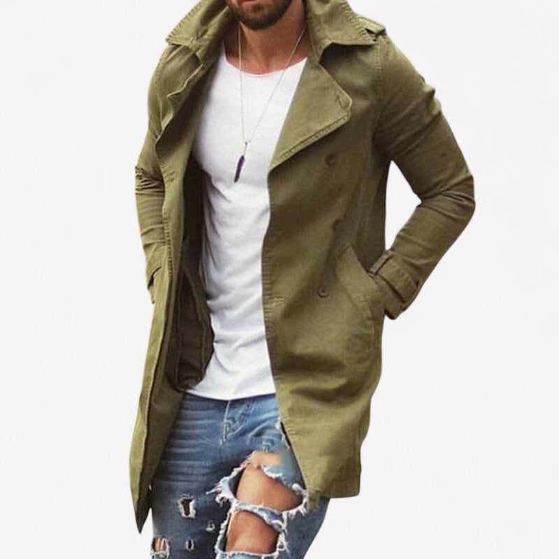 Leonard – Trenchcoat mit Reverskragen, Knopfleiste und langen Ärmeln